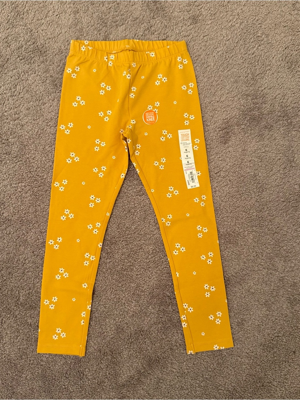 jumping beans Mustard Yellow Floral Leggings
